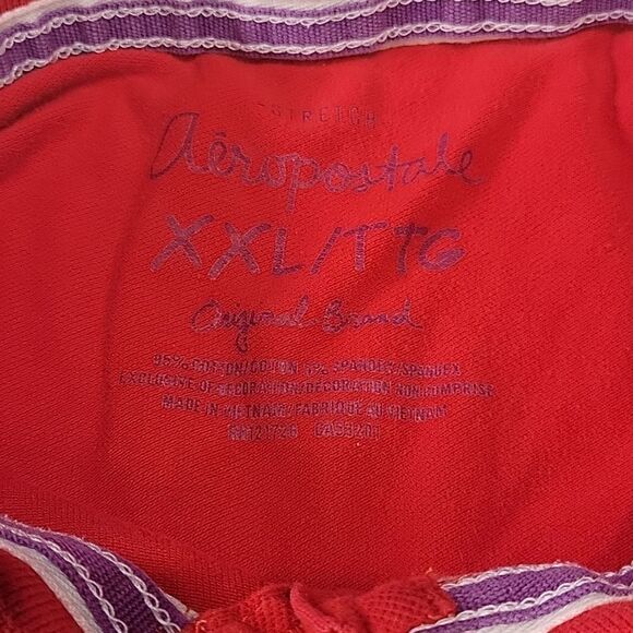 𝅺bundle of 2 Aeropstale Tops. Green Thermal. Red Collared Pullover. XL, XXL - Picture 11 of 12